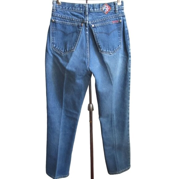 Vintage Women's WESTERN Jeans 3/4 27 W  1990's POSTED RANCH MOM DENIM Slim 27x29 - Picture 2 of 6